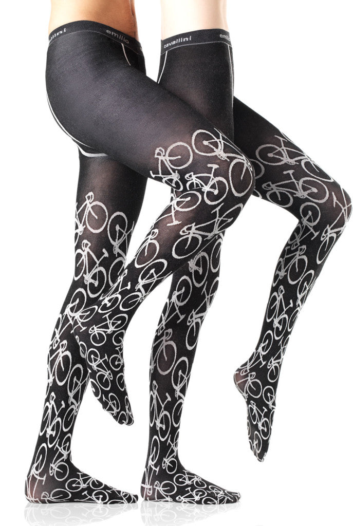 Defining Mantyhose: Bike Motif Tights from Emilio Cavallini