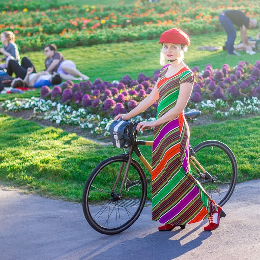 How to Bike in a Long Dress