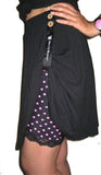 Bikie Girl Bloomers Pink Polka Dot Black Bloomers