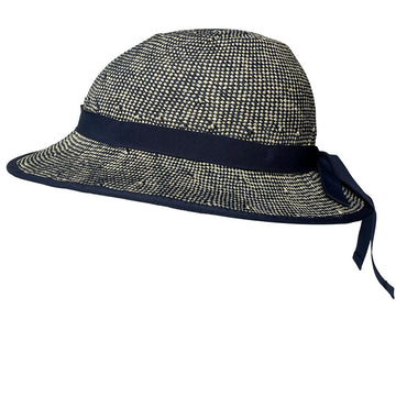 Straw Hat Helmet COVER ONLY Shibori Blue