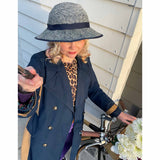 Thousand Helmet + Shibori Blue Straw Hat Helmet Cover