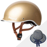 Thousand Helmet + Shibori Blue Straw Hat Helmet Cover