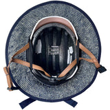 Thousand Helmet + Shibori Blue Straw Hat Helmet Cover
