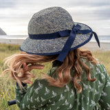 Straw Hat Bike Helmet Shibori Blue