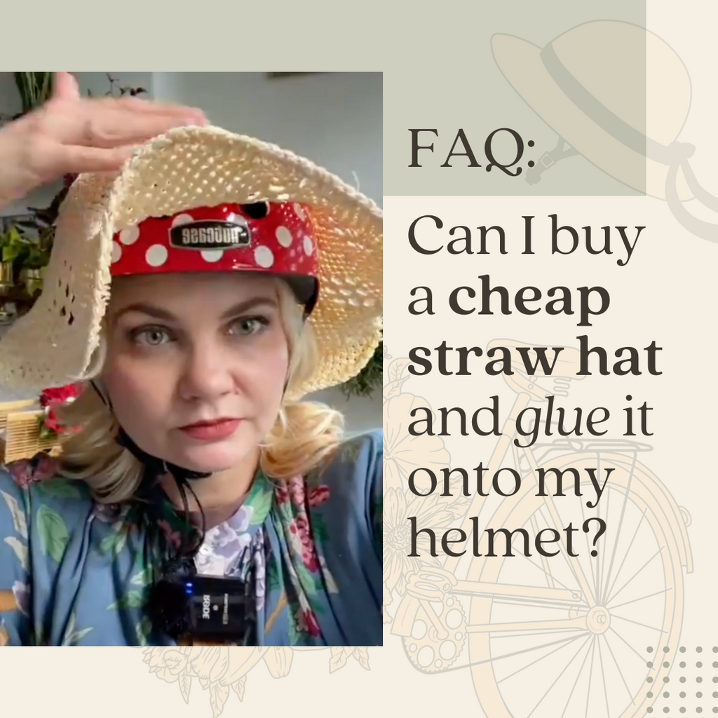 Can I buy a cheap straw hat and glue it on to my helmet?