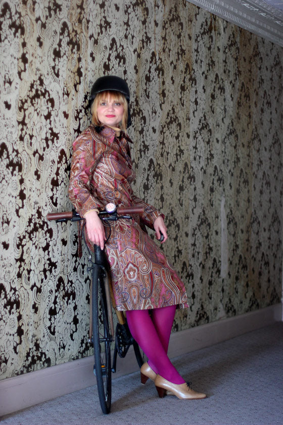 Chic Bike Outfit Ideas: Paisley Etro Raincoat