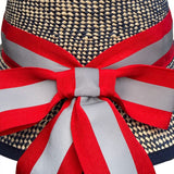 Straw Hat Bike Helmet Red, White, and Blue - Comfort