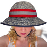Straw Hat Bike Helmet Red, White, and Blue - Comfort