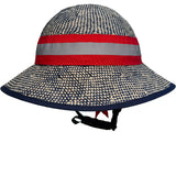 Straw Hat Bike Helmet Red, White, and Blue - Comfort