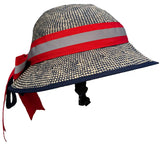 Straw Hat Bike Helmet Red, White, and Blue - Comfort