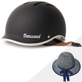 Thousand Helmet + Shibori Blue Straw Hat Helmet Cover