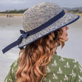 Straw Hat Bike Helmet Shibori Blue WAREHOUSE SALE