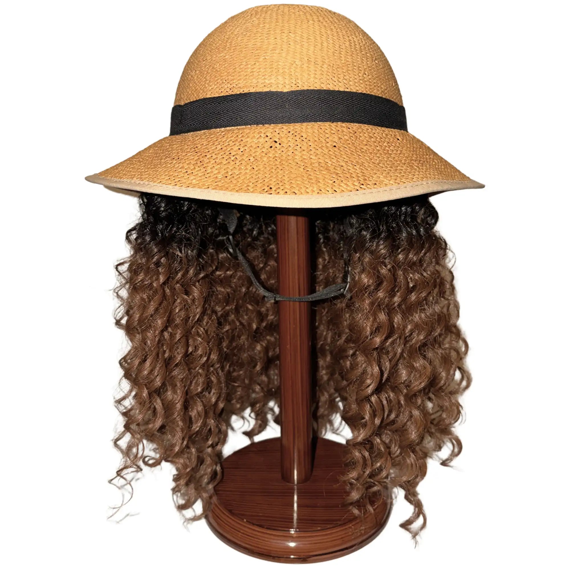 bike helmet looks like womens wicker Helmet Hair - Straw Hat Bike Helmet with Curly Hair Extensions Helmet + Cover / US Large