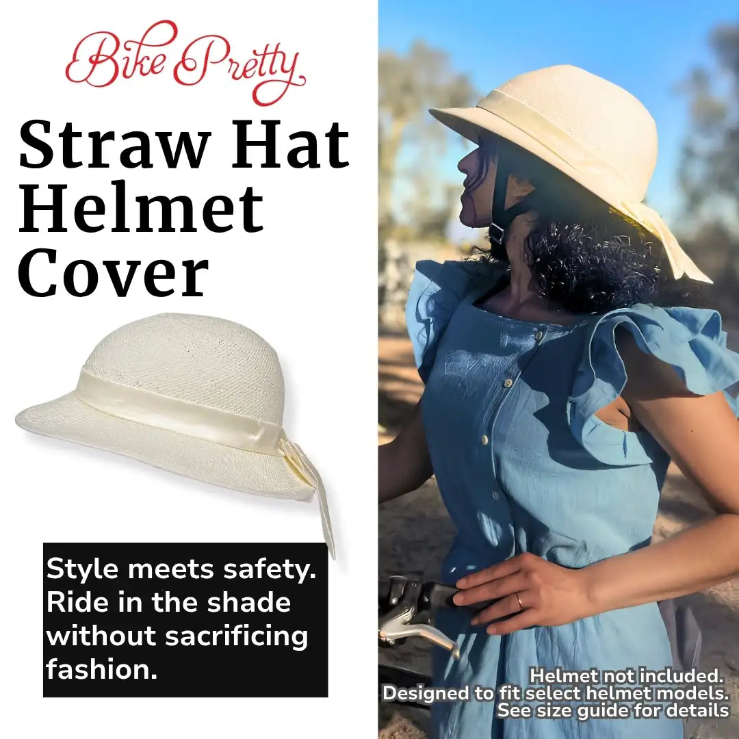 Straw Hat Helmet Ivory Cover ONLY - Comfort / US Small