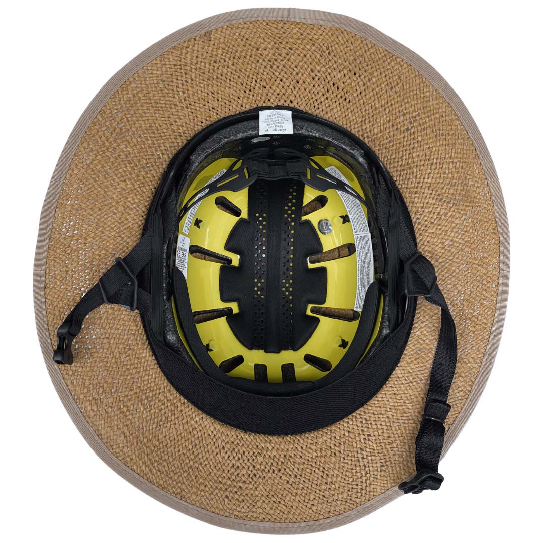 beret bike helmet MIPS Helmet + Classic Straw Hat Bike Helmet Cover Large Helmet + Cover (23 ½