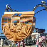 BIKE PRETTY®️ Half Circle Bamboo Bike Bag